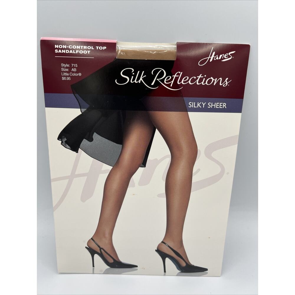 Hanes Silk Reflections Pantyhose 715 A Little Color Non Control Sandalfoot
